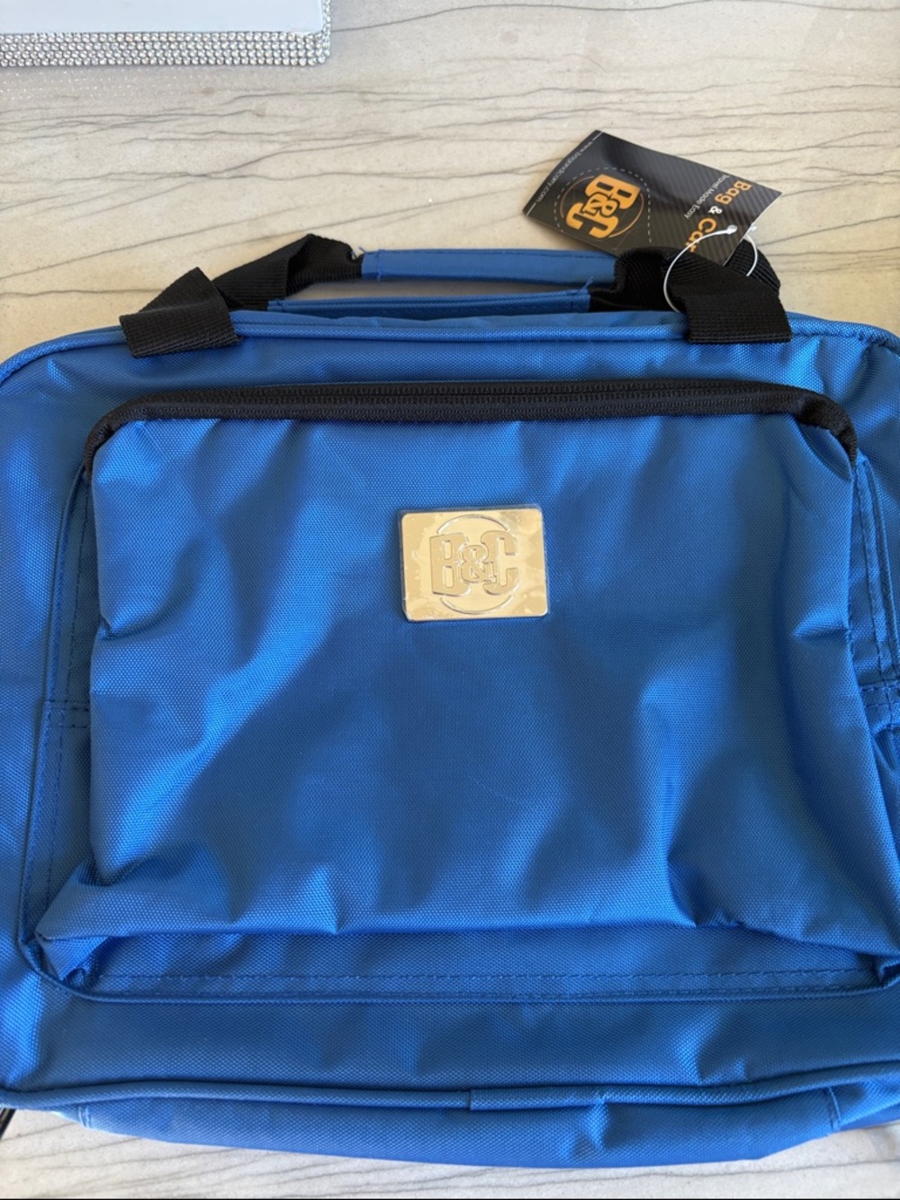 Blue Nylon Toiletry Bag